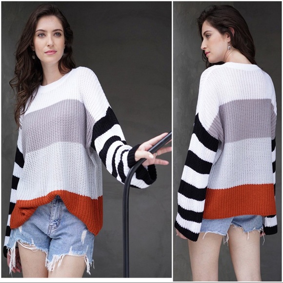✨LAST ONE✨Mixed stripe sweater tunic - Picture 5 of 6